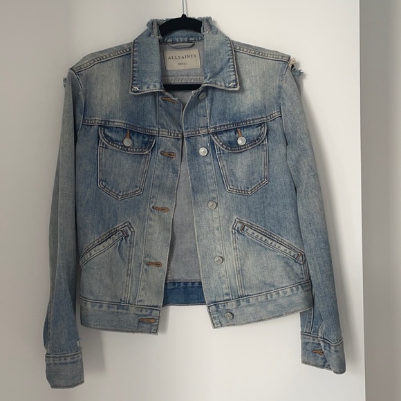 All Saints Jackets & Coats All Saints Distressed Denim Jacket